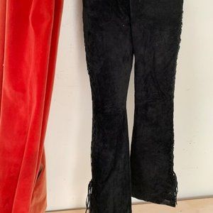 Paolo Santini Suede pants with side stitch